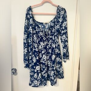 Liberty Love Navy and White Floral Mini Dress